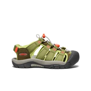 Keen Big Kids' Newport Boundless Sandal  |  Dark Olive/Scarlet Ibis