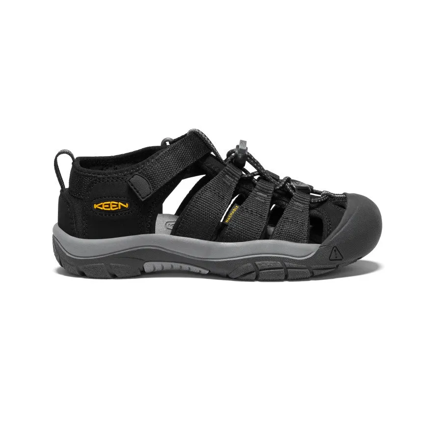 Keen Big Kids' Newport H2  |  Black/Keen Yellow