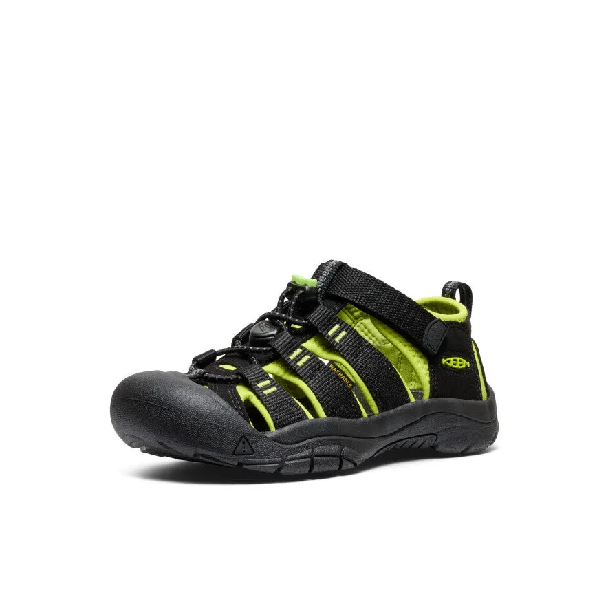 Keen Big Kids' Newport H2  |  Black/Lime Green