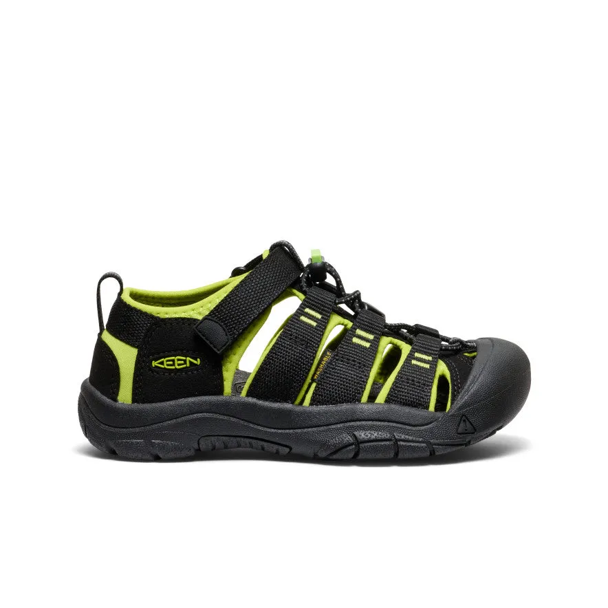 Keen Big Kids' Newport H2  |  Black/Lime Green