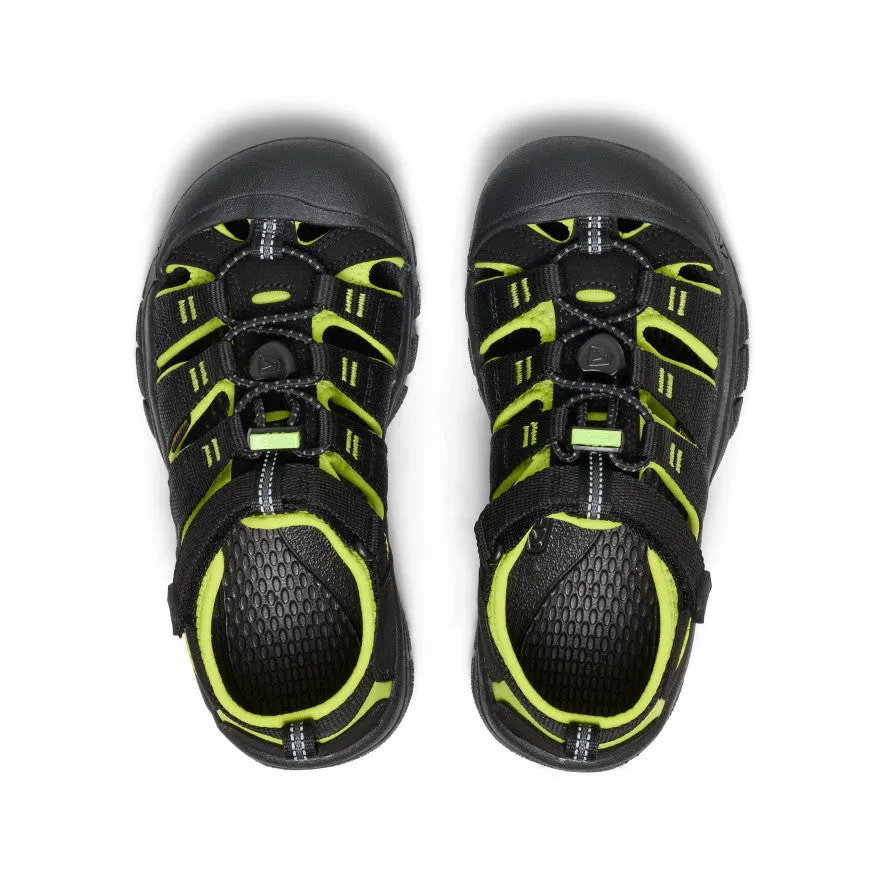 Keen Big Kids' Newport H2  |  Black/Lime Green
