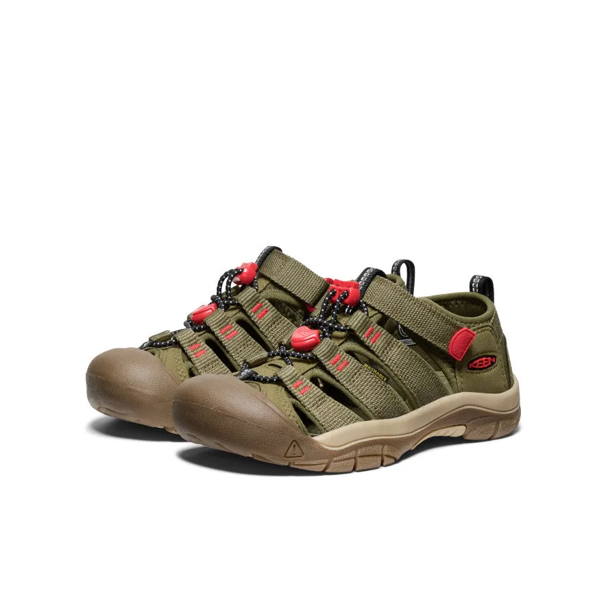 Keen Big Kids' Newport H2  |  Martini Olive/Aura Orange