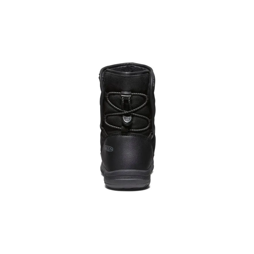 Keen Big Kids' Puffrider Waterproof Winter Boot  |  Black/Steel Grey