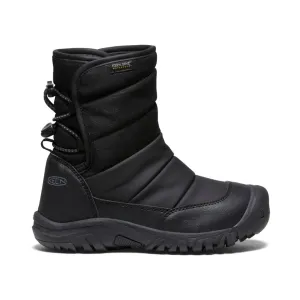 Keen Big Kids' Puffrider Waterproof Winter Boot  |  Black/Steel Grey