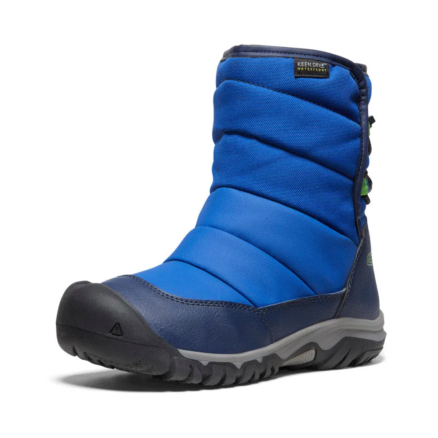 Keen Big Kids' Puffrider Waterproof Winter Boot  |  Naval Academy/Surf