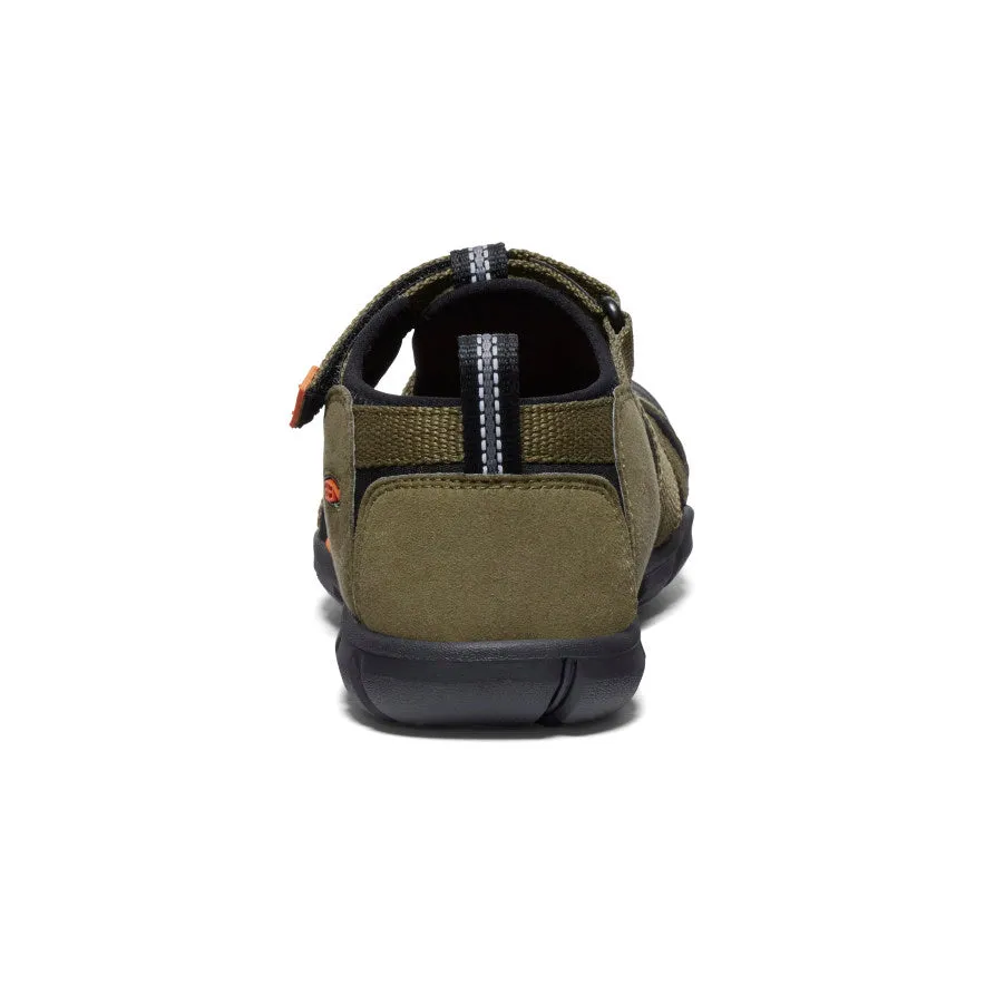 Keen Big Kids' Seacamp II CNX  |  Dark Olive/Gold Flame