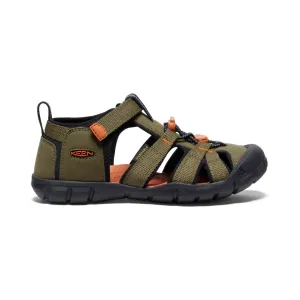 Keen Big Kids' Seacamp II CNX  |  Dark Olive/Gold Flame