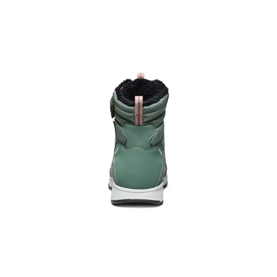 Keen Big Kids' Skua Waterproof Winter Boot  |  Dark Forest/Rose Elegance