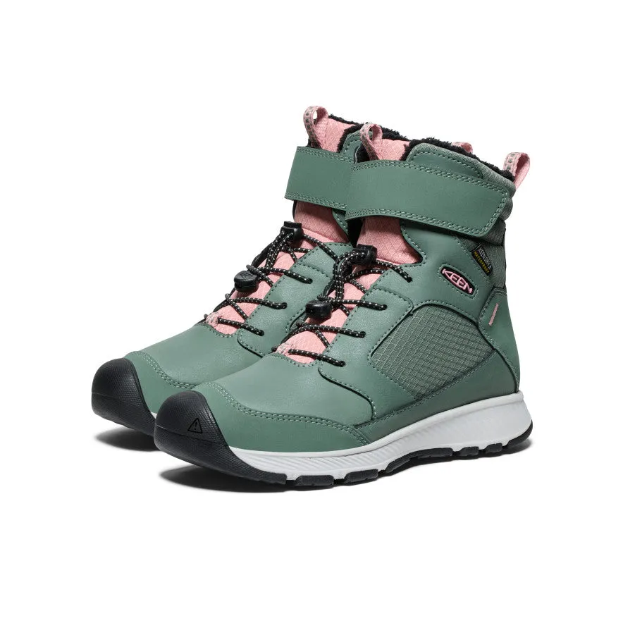 Keen Big Kids' Skua Waterproof Winter Boot  |  Dark Forest/Rose Elegance