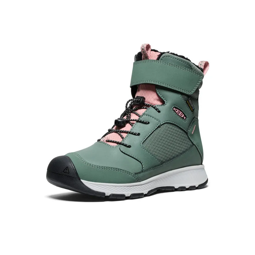 Keen Big Kids' Skua Waterproof Winter Boot  |  Dark Forest/Rose Elegance