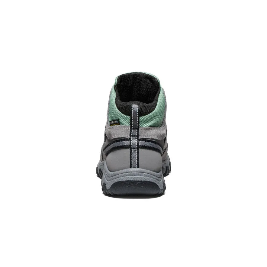 Keen Big Kids' Targhee IV Waterproof Hiking Boot  |  Alloy/Granite Green
