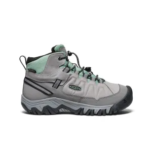 Keen Big Kids' Targhee IV Waterproof Hiking Boot  |  Alloy/Granite Green