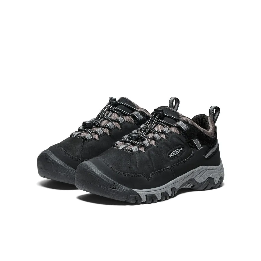 Keen Big Kids' Targhee IV Waterproof Hiking Shoe  |  Black/Steel Grey