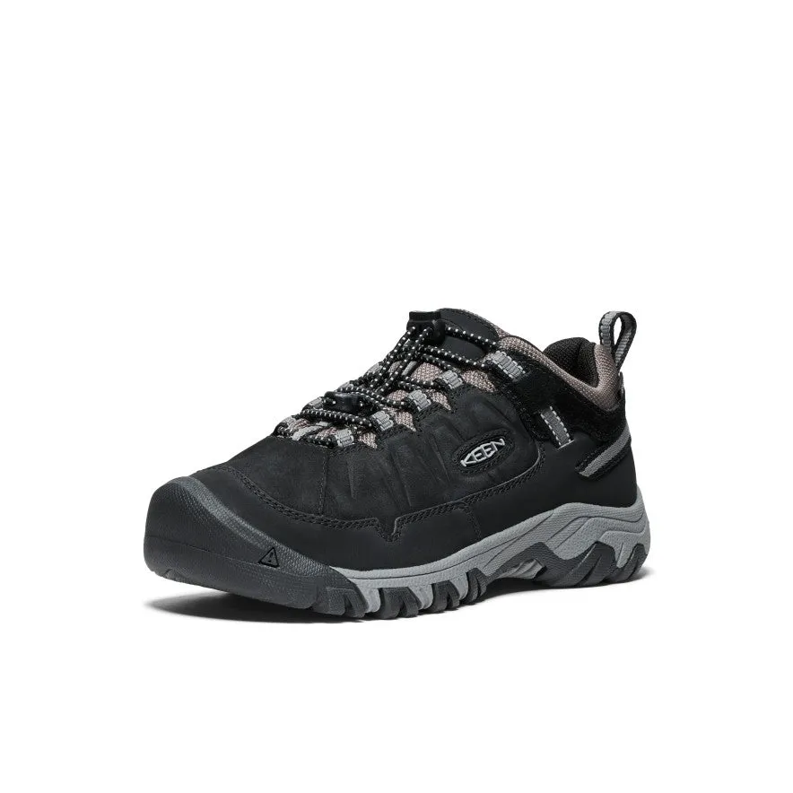 Keen Big Kids' Targhee IV Waterproof Hiking Shoe  |  Black/Steel Grey