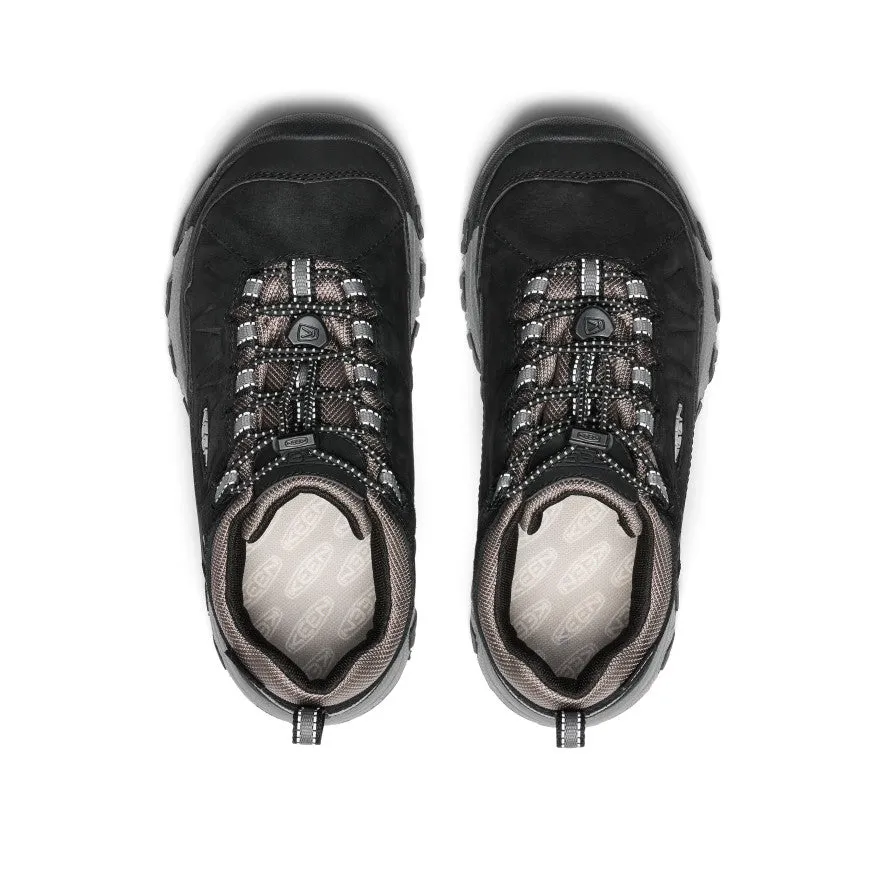 Keen Big Kids' Targhee IV Waterproof Hiking Shoe  |  Black/Steel Grey