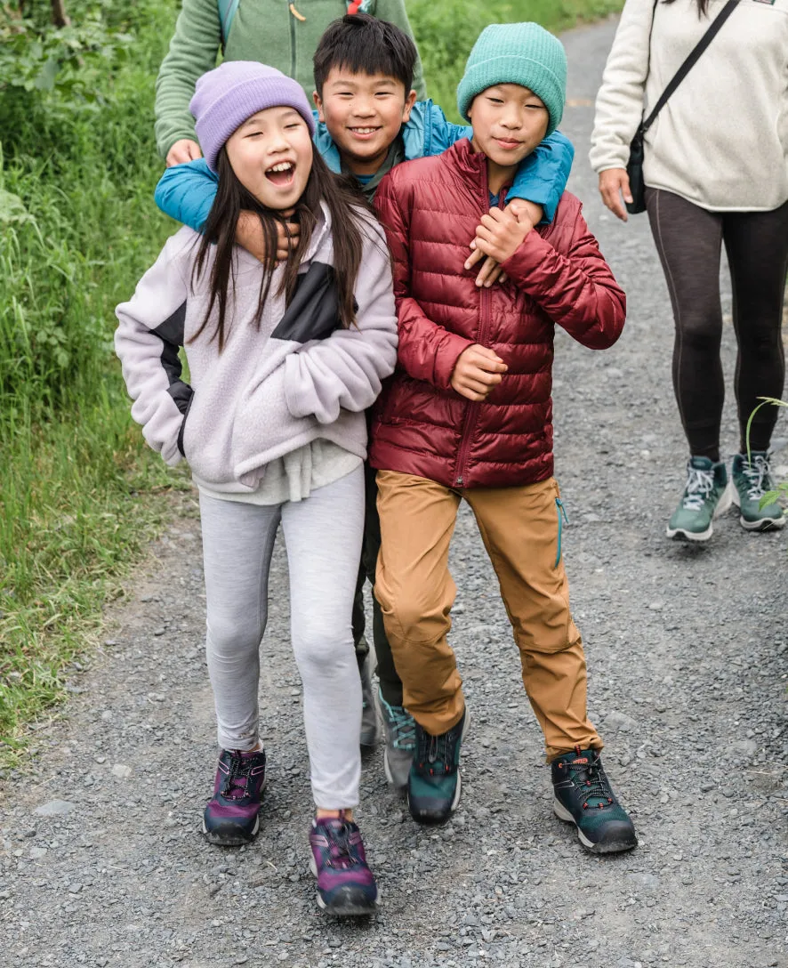 Keen Big Kids' Wanduro Waterproof Shoe  |  Sky Captain/Evening Primrose