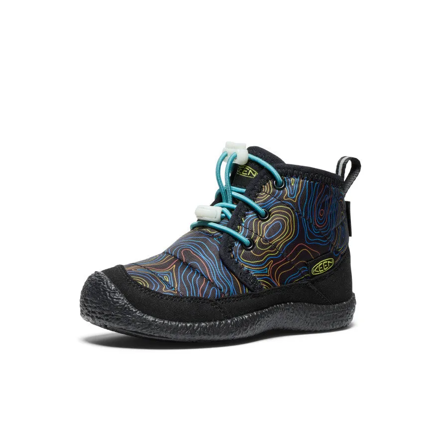 Keen Little Kids' Howser II Waterproof Chukka  |  Black/Reef Waters