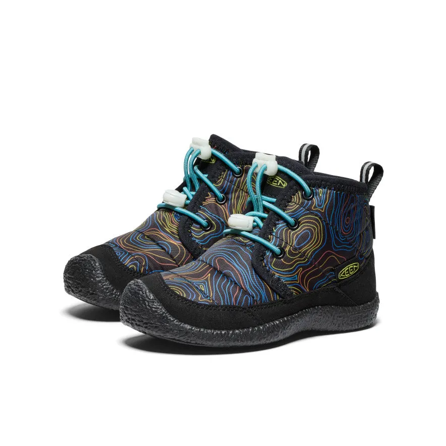 Keen Little Kids' Howser II Waterproof Chukka  |  Black/Reef Waters