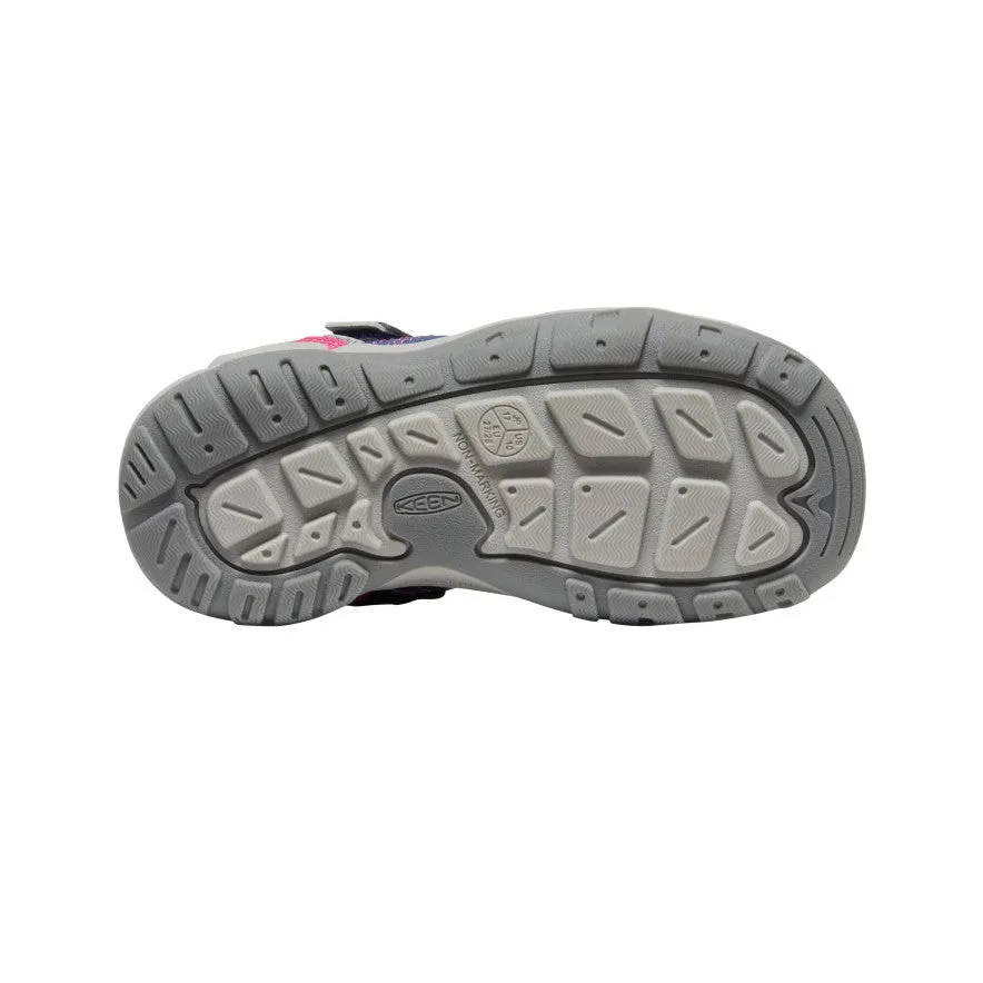 Keen Little Kids' Knotch Peak Sneaker  |  Blue Depths/Pink Peacock