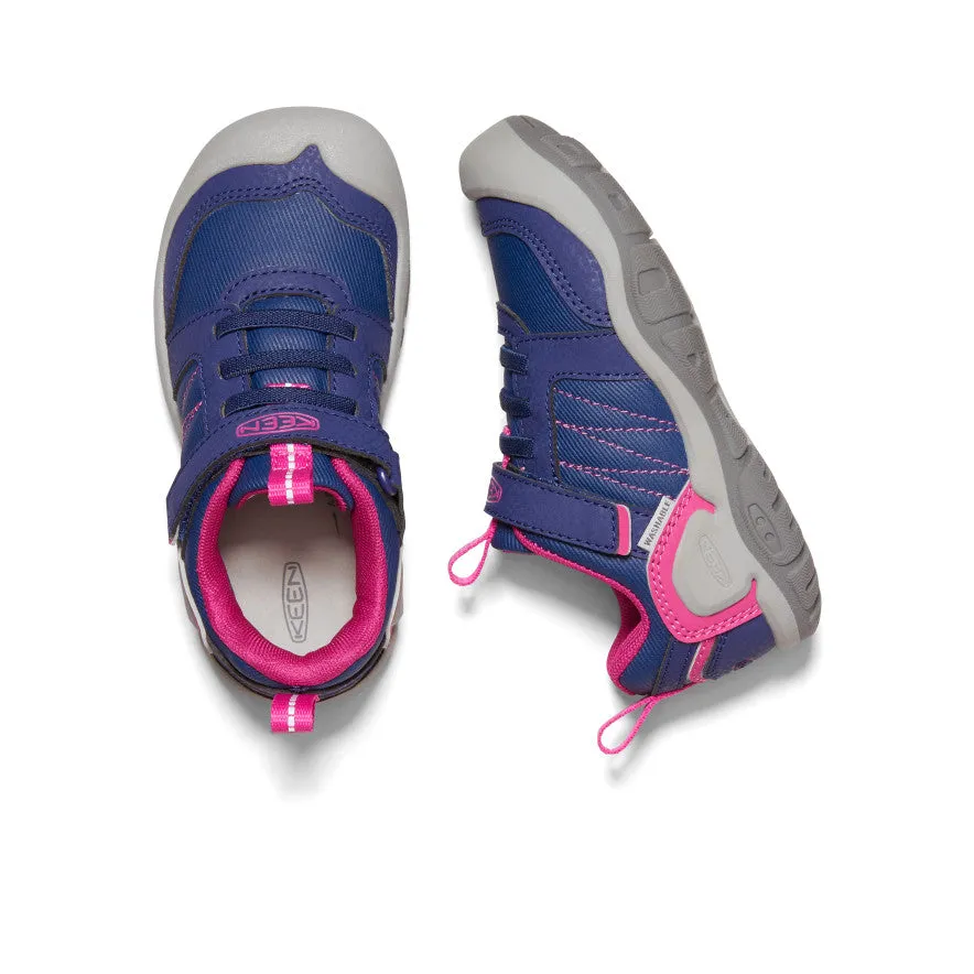 Keen Little Kids' Knotch Peak Sneaker  |  Blue Depths/Pink Peacock
