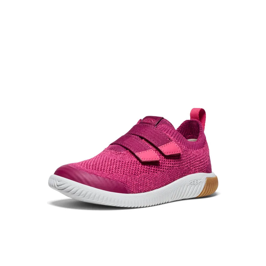Keen Little Kids' KNX Knit Double Strap  |  Beaujolais/Raspberry