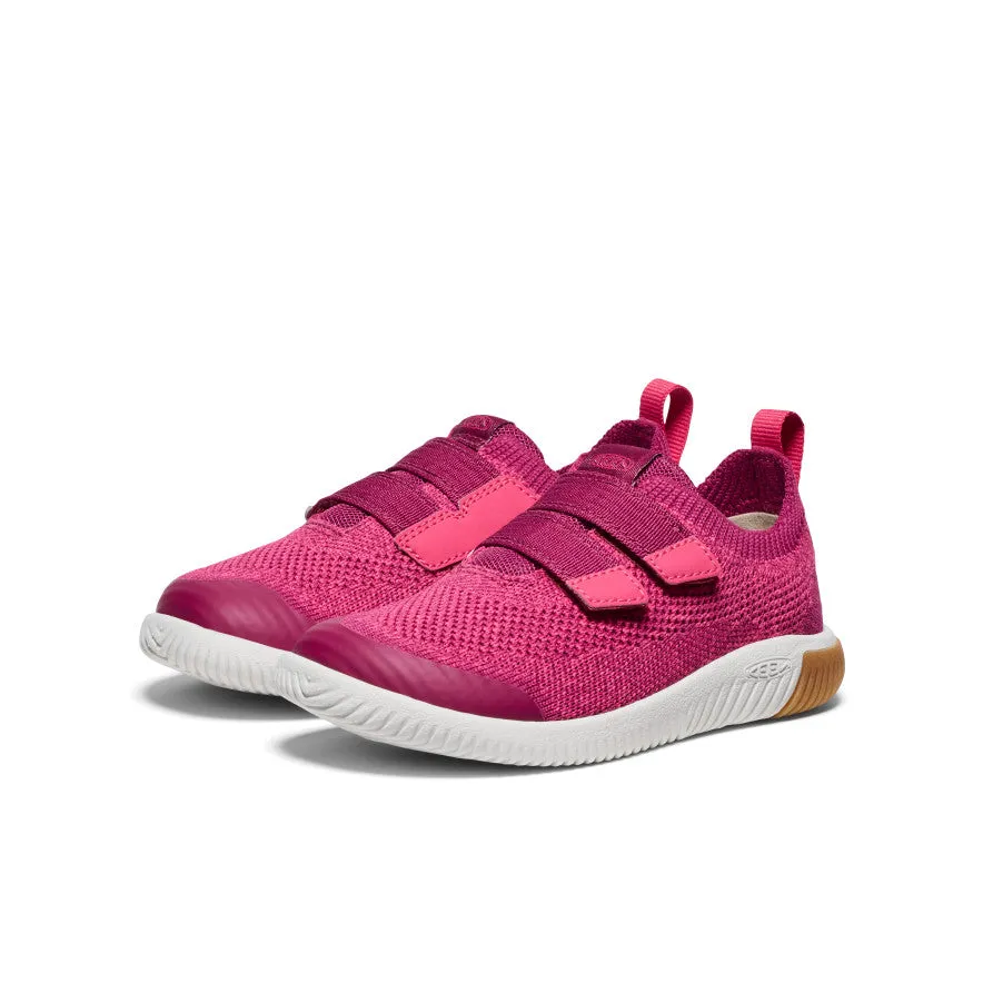 Keen Little Kids' KNX Knit Double Strap  |  Beaujolais/Raspberry