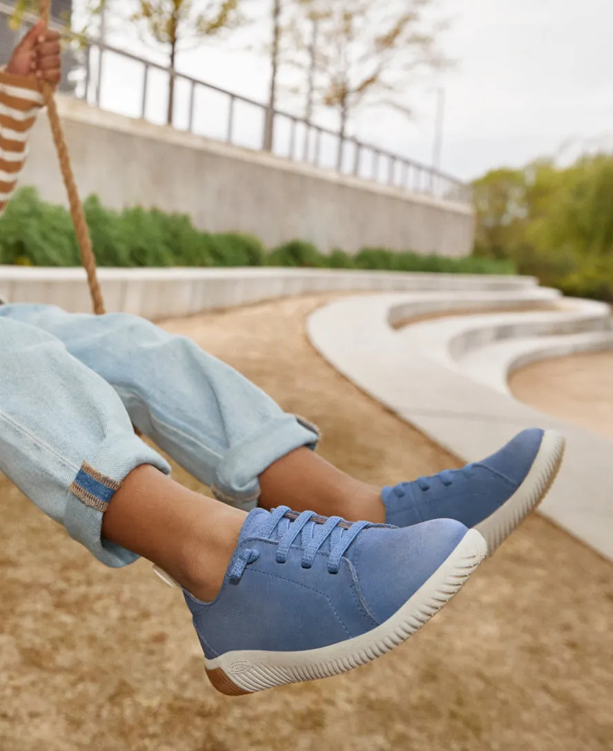Keen Little Kids' KNX Leather Sneaker  |  Coronet Blue/Vapor