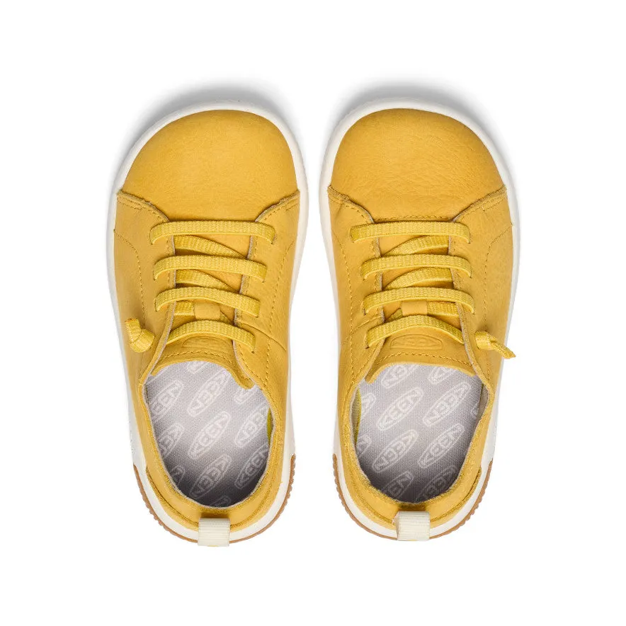 Keen Little Kids' KNX Leather Sneaker  |  Daffodil/Star White