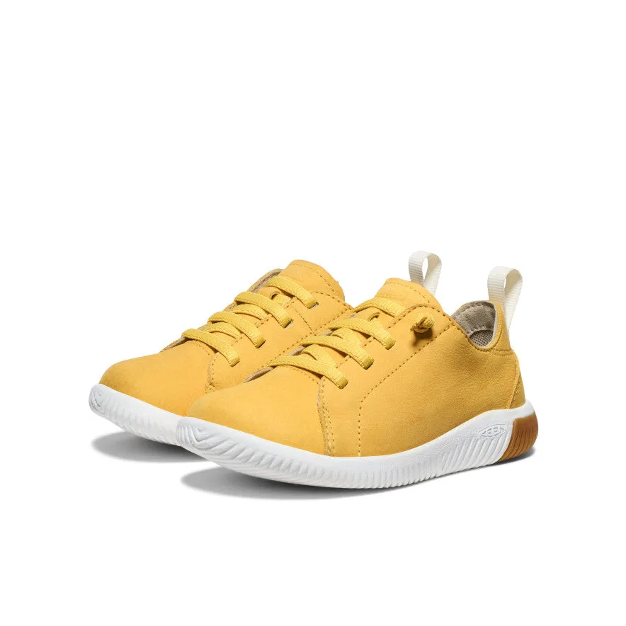 Keen Little Kids' KNX Leather Sneaker  |  Daffodil/Star White