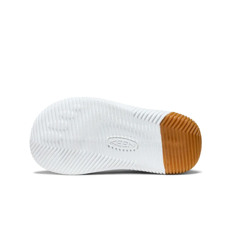 Keen Little Kids' KNX Leather Sneaker  |  Gold Flame/Star White