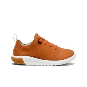 Keen Little Kids' KNX Leather Sneaker  |  Gold Flame/Star White