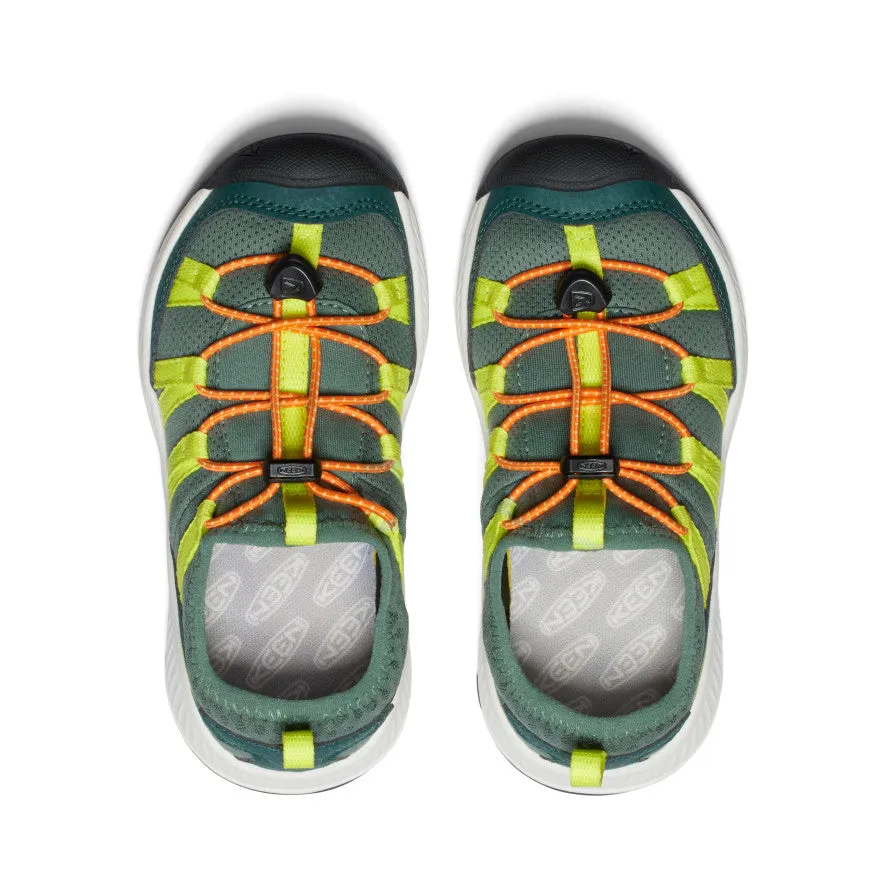 Keen Little Kids' Motozoa Sneaker  |  Sea Moss/Scarlet Ibis