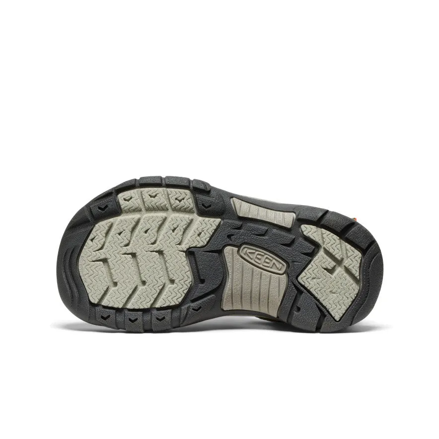 Keen Little Kids' Newport Boundless Sandal  |  Dark Olive/Scarlet Ibis