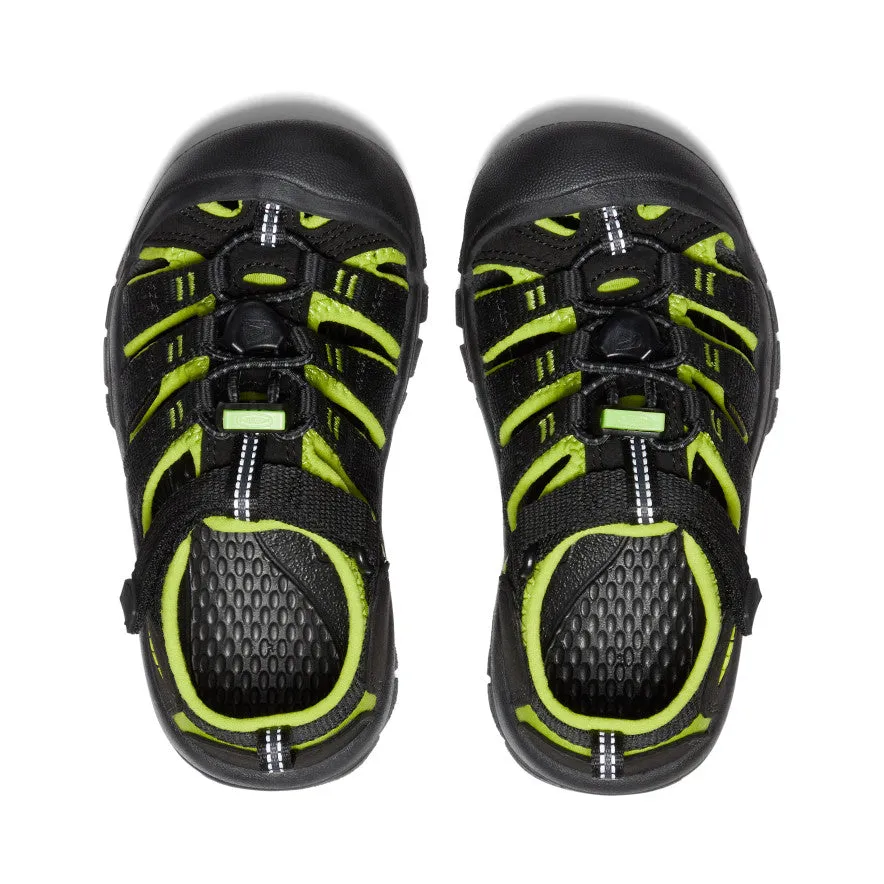 Keen Little Kids' Newport H2  |  Black/Lime Green