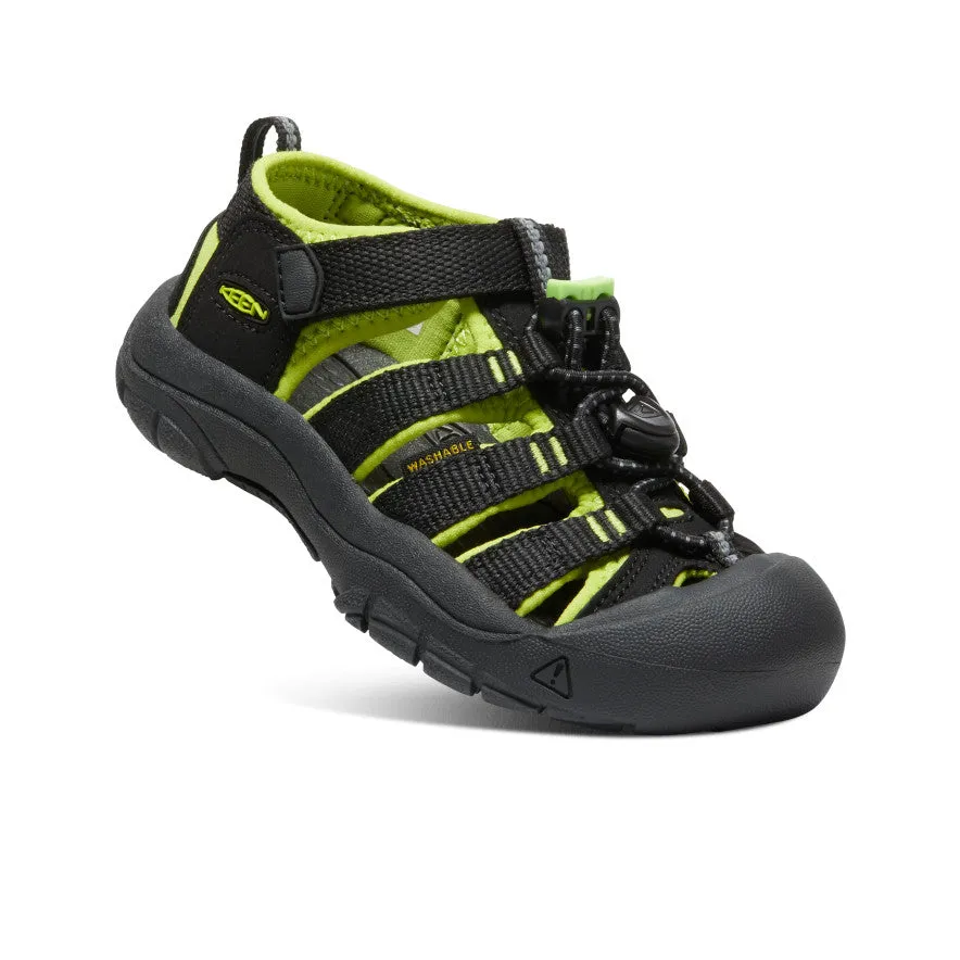 Keen Little Kids' Newport H2  |  Black/Lime Green