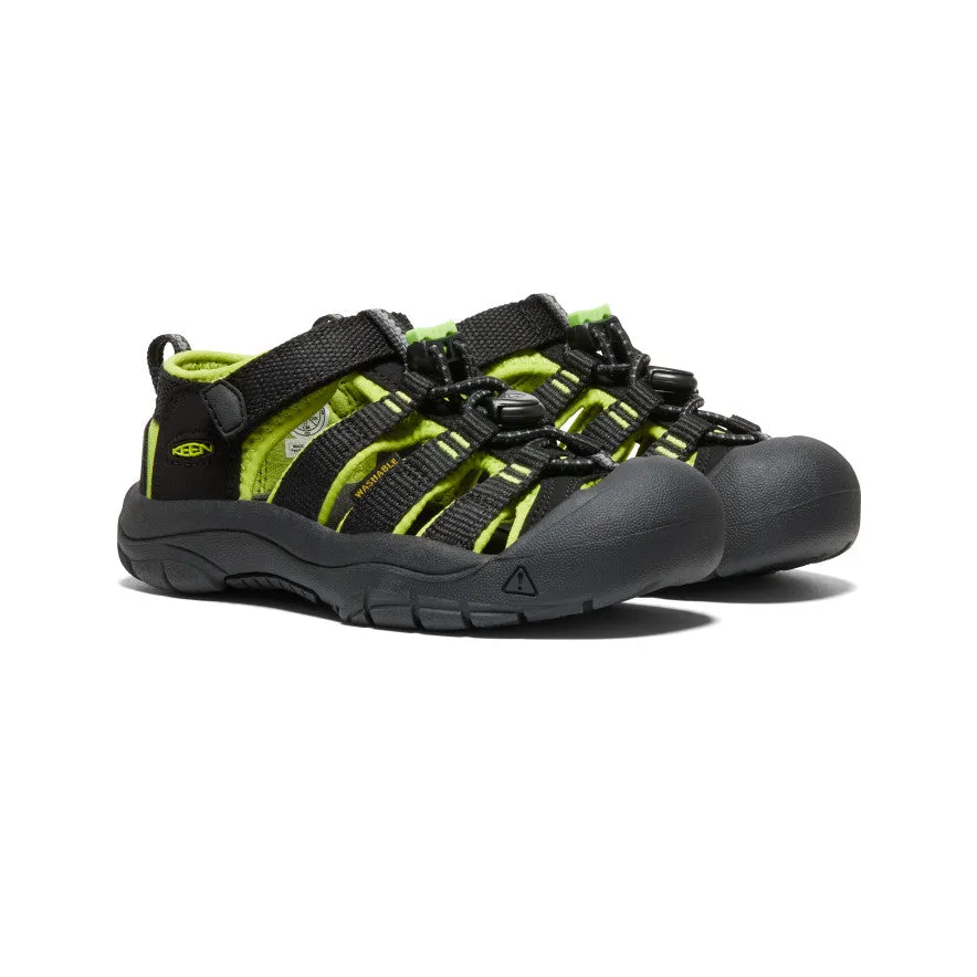 Keen Little Kids' Newport H2  |  Black/Lime Green