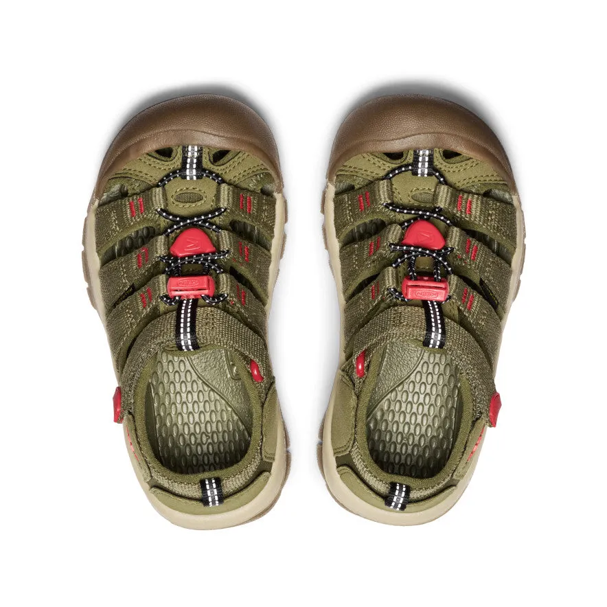 Keen Little Kids' Newport H2  |  Martini Olive/Aura Orange