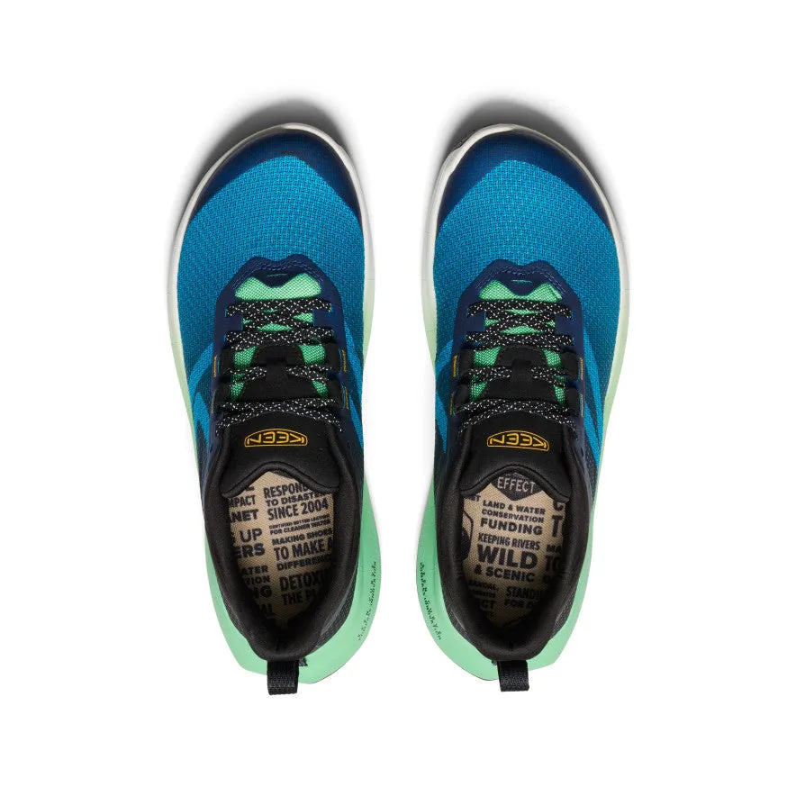 Keen Men's 450 Dirt Hiking Shoe  |  Blue Danube/Absinthe Green