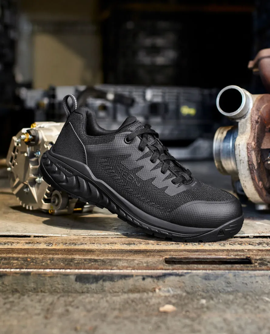 Keen Men's Arvada ESD Work Sneaker (Carbon Toe)  |  Black/Black