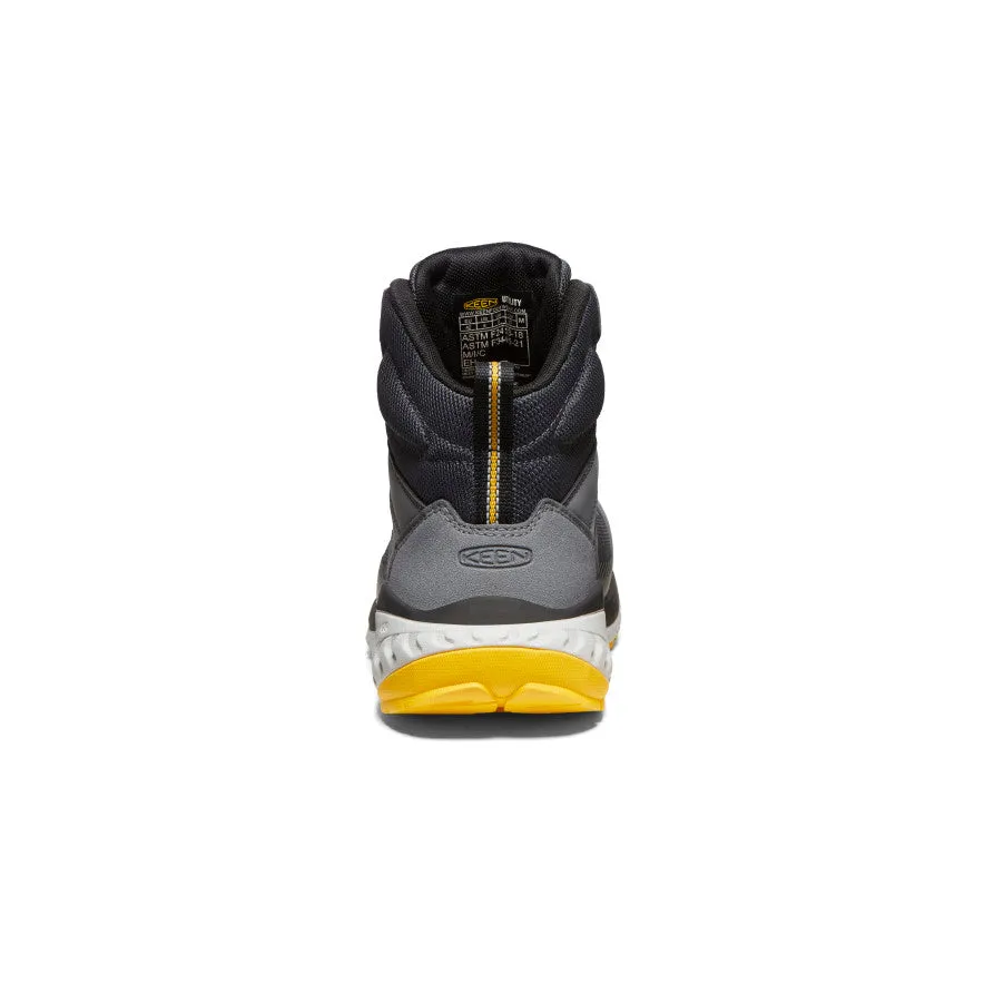 Keen Men's Arvada Mid Work Sneaker (Carbon Toe)  |  Black/Keen Yellow