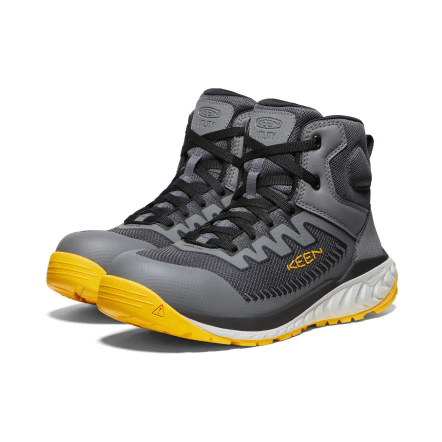 Keen Men's Arvada Mid Work Sneaker (Carbon Toe)  |  Black/Keen Yellow