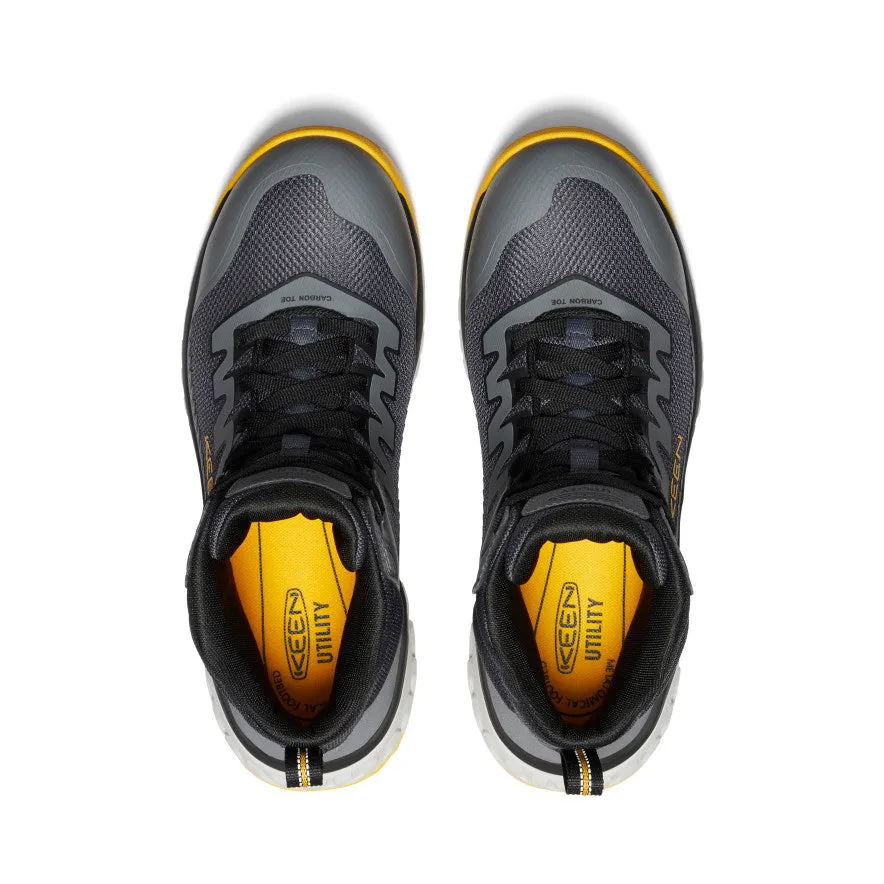 Keen Men's Arvada Mid Work Sneaker (Carbon Toe)  |  Black/Keen Yellow
