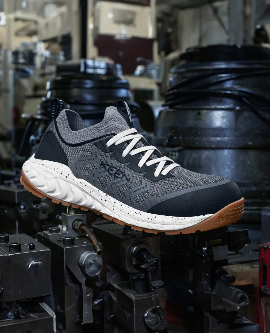 Keen Men's Arvada Shift Work Sneaker (Carbon Toe)  |  Steel Grey/Gum
