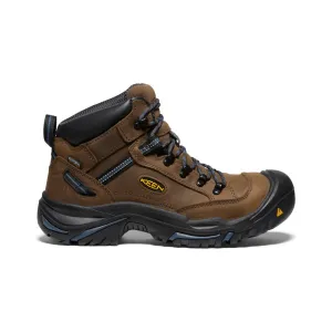 Keen Men's Braddock AL Waterproof Mid (Steel Toe)  |  Bison/Ensign Blue