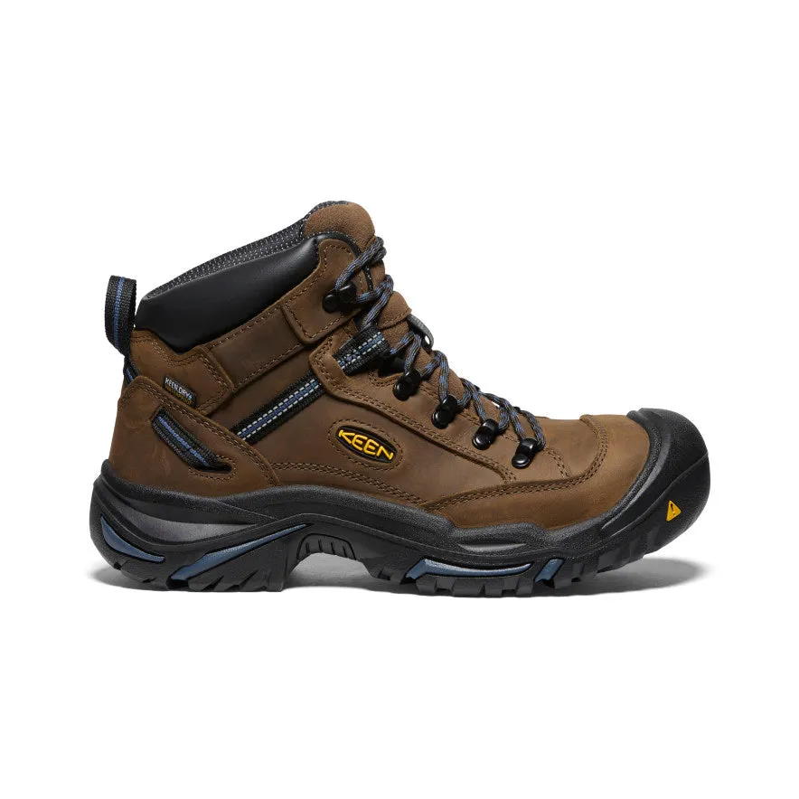 Keen Men's Braddock AL Waterproof Mid (Steel Toe)  |  Bison/Ensign Blue