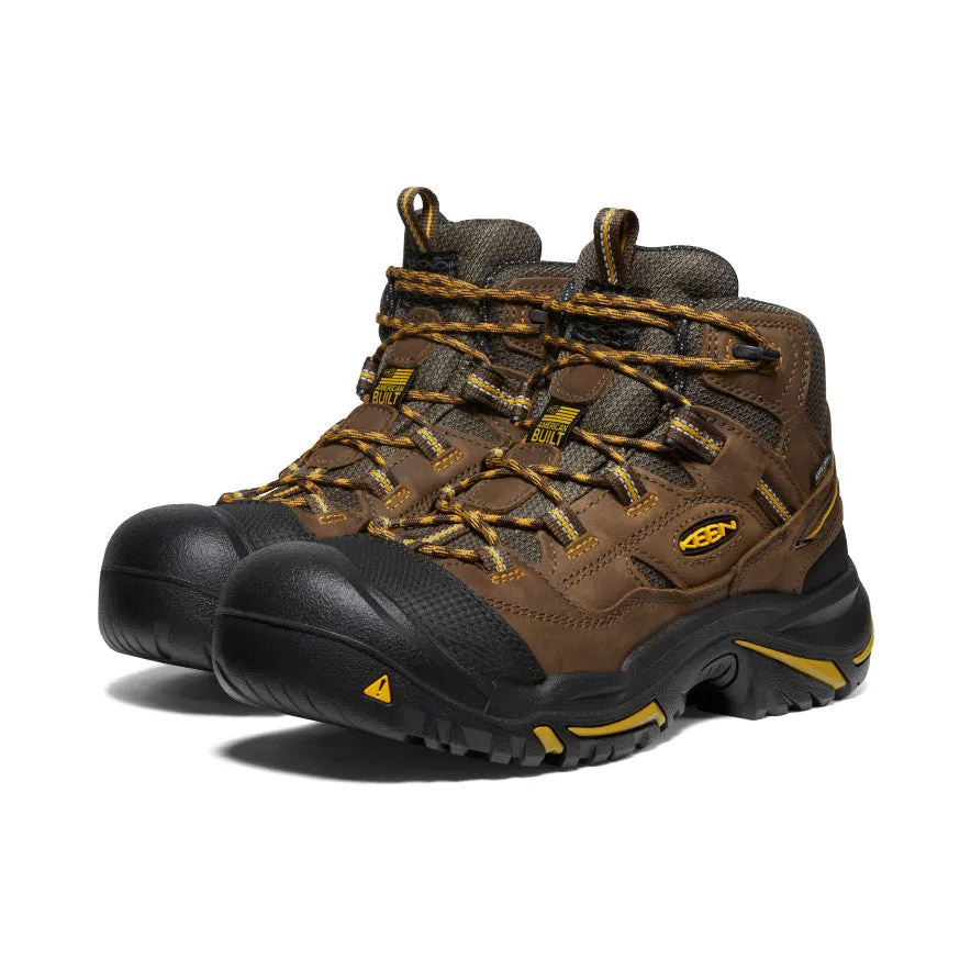 Keen Men's Braddock Waterproof Mid (Steel Toe)  |  Cascade Brown/Tawny Olive