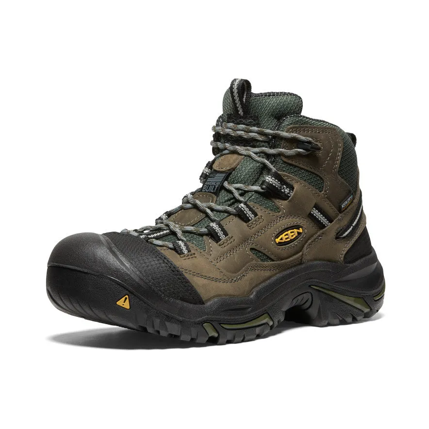 Keen Men's Braddock Waterproof Mid (Steel Toe)  |  Gargoyle/Forest  Night