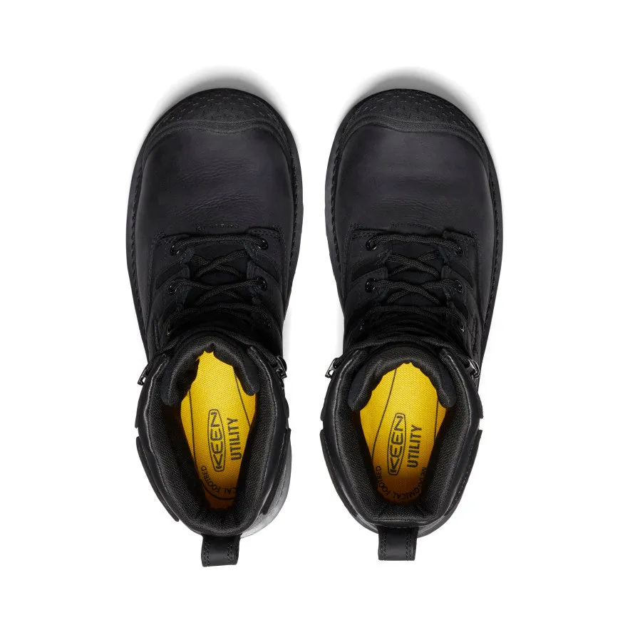 Keen Men's Camden 6" Waterproof Boot (Carbon Toe)  |  Black/Black