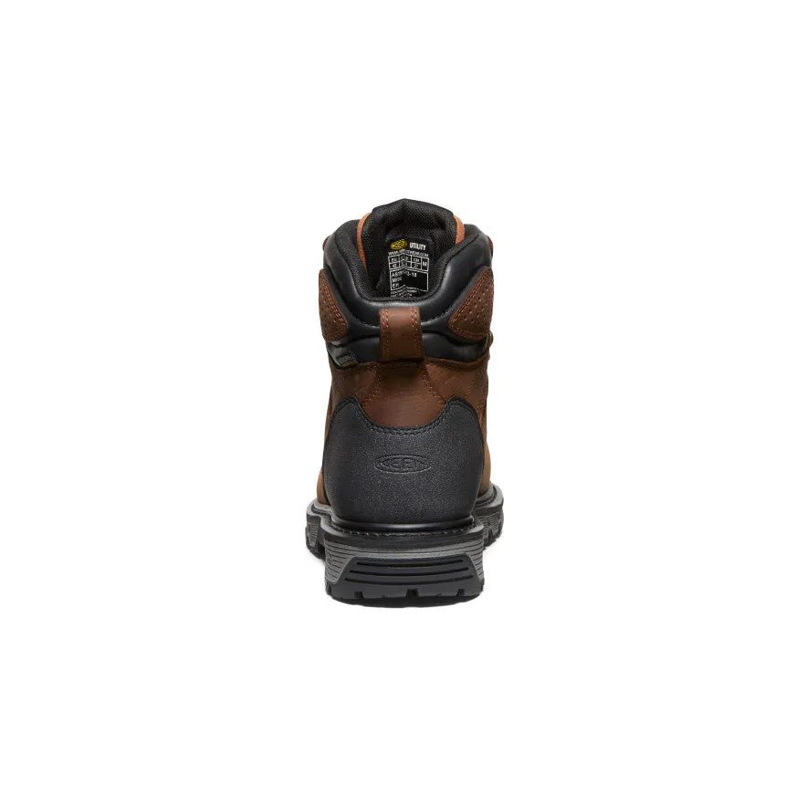 Keen Men's Camden 6" Waterproof Boot (Carbon Toe)  |  Leather Brown/Black