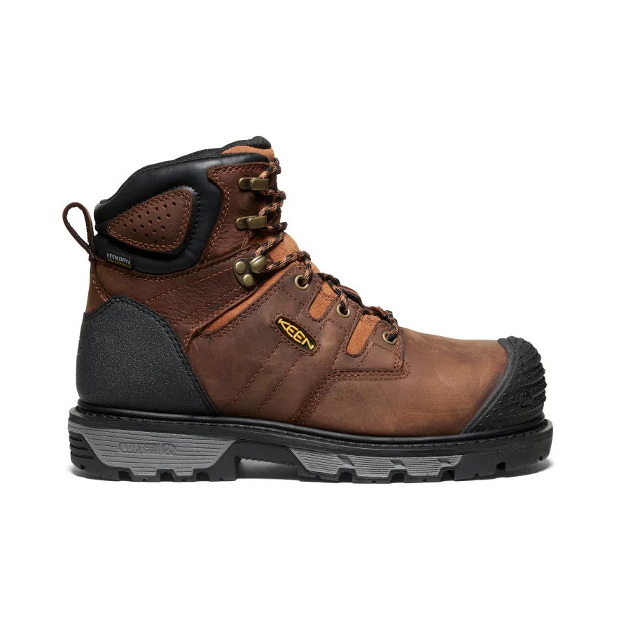 Keen Men's Camden 6" Waterproof Boot (Carbon Toe)  |  Leather Brown/Black